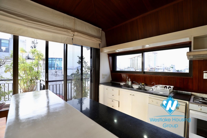 Lake view 2 bedroom apartment for rent in Truc Bach, Ba Dinh, Hanoi